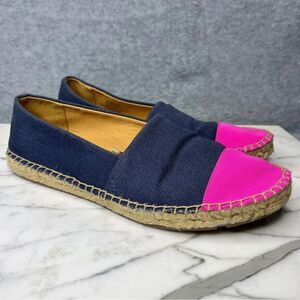J. Crew Women’s Espadrille Flats Blue Hot Pink Colorblock